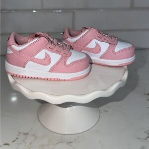 Nike Dunks Kids Pink and White Sneakers